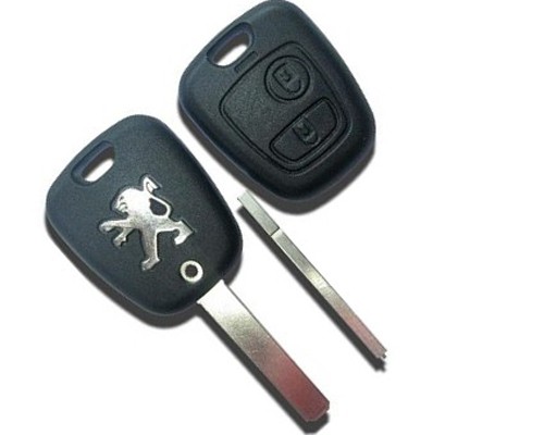 Carcasa llave Peugeot 307, con dos botones